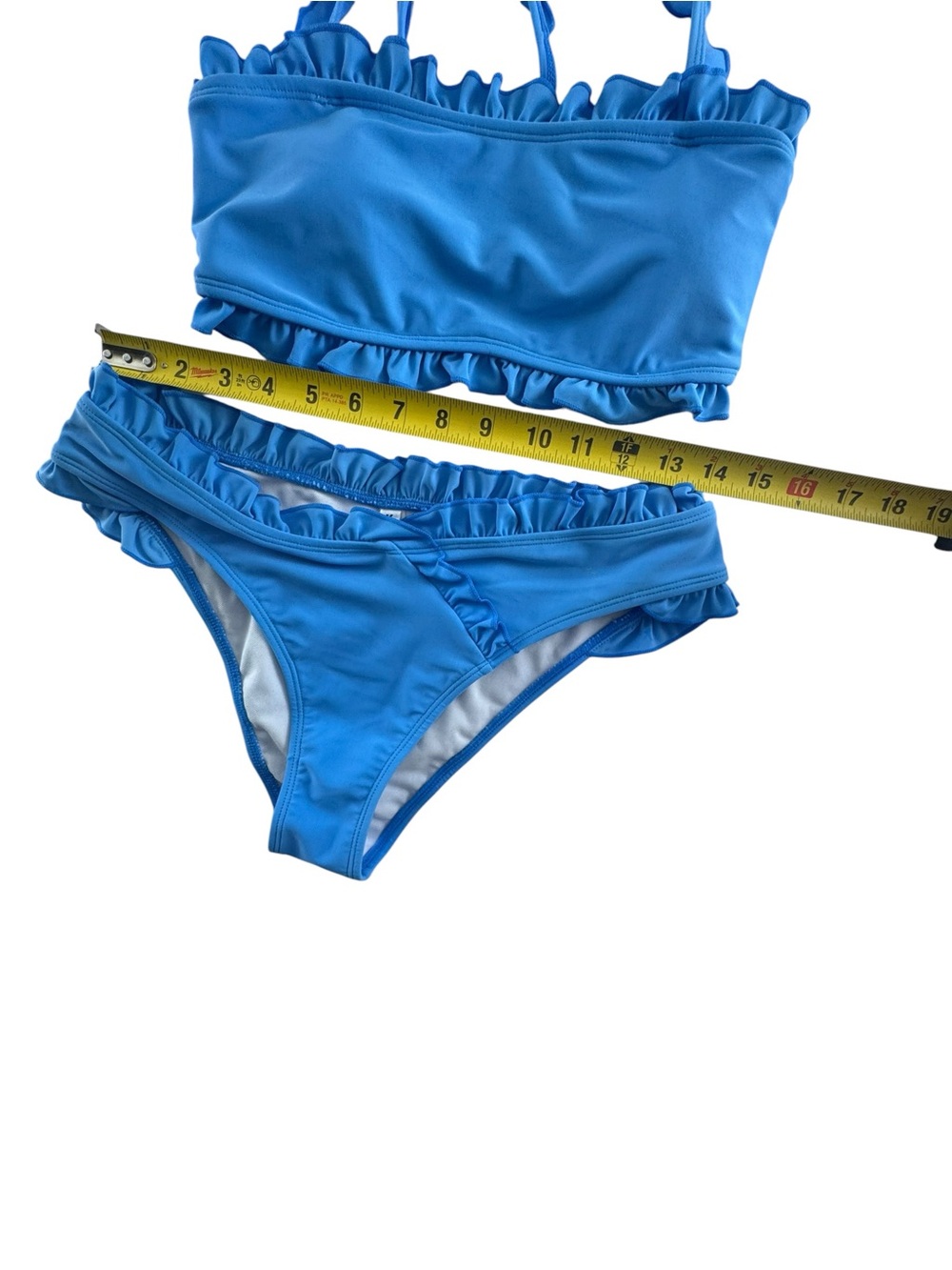 Pink Lily Royal Blue Ruffle Bikini Set - Picture 3 of 9